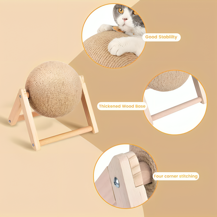 TILLFÄLLIGT 50% RABATT | WhirlScratch™ | Underhållning och klotrimning för din katt i en och samma leksak!