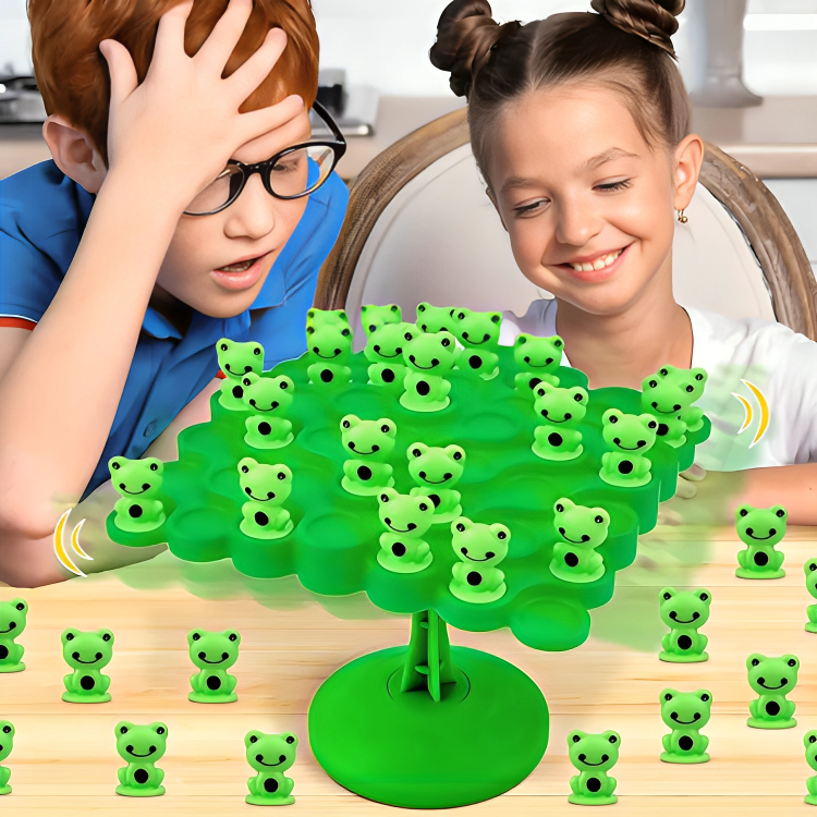 TILLFÄLLIGT 50% RABATT | FrogStack™ | Bygg, balansera och strategisera - allt i ett och samma spel!