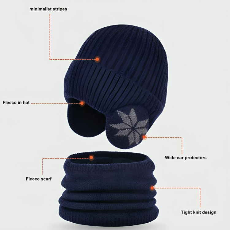 TILLFÄLLIGT 50% RABATT | WinterShield™ | Vintermössa och halsduk-set