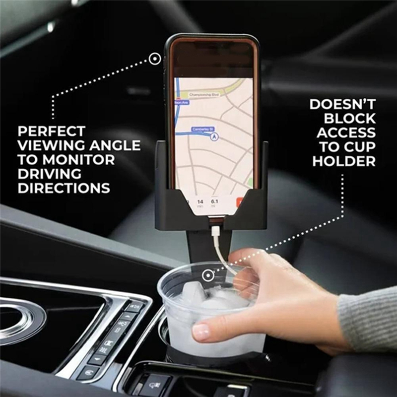 SipNHold™ | 2-i-1 mobiltelefon- och mugghållare för bilen