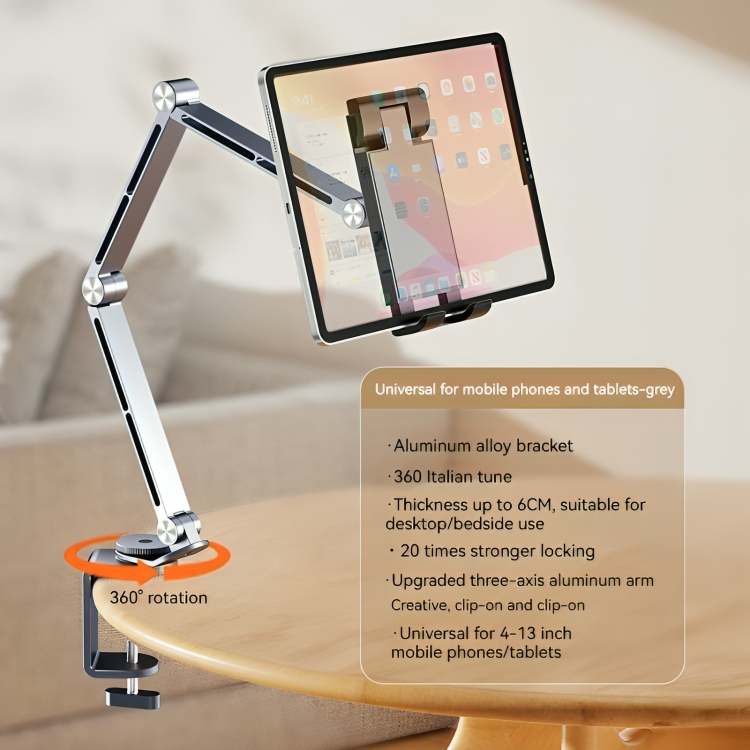 TILLFÄLLIGT 50% RABATT | EliteStand™ | Mångsidig aluminiumhållare för surfplatta och mobiltelefon