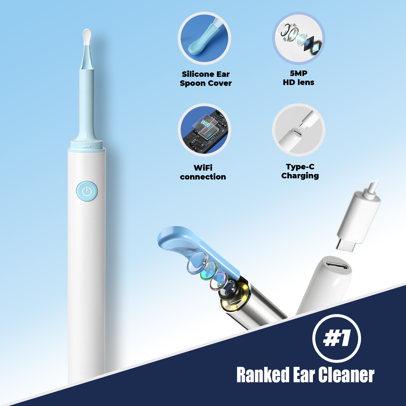 EarClear™ | Enkel borttagning av öronvax med visualiseringar i realtid!
