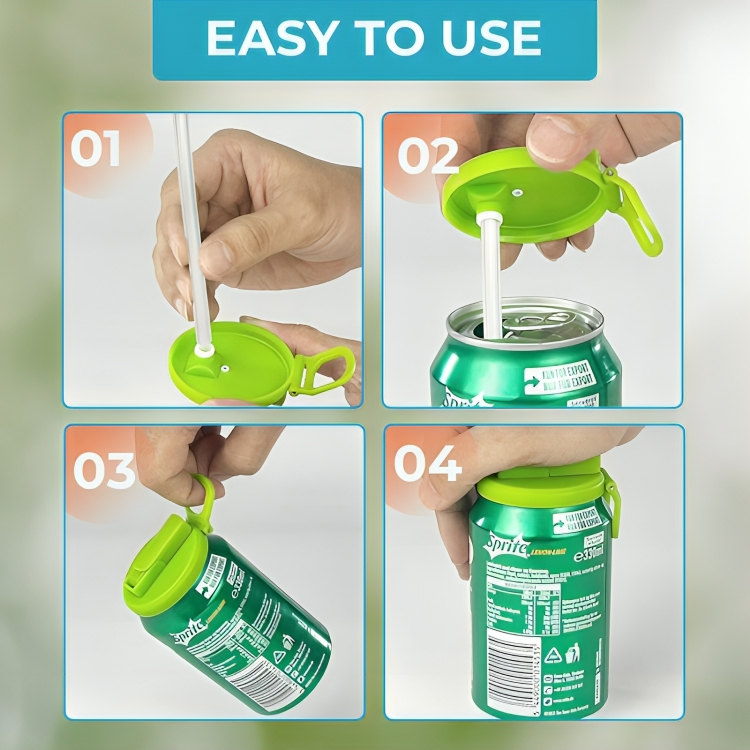 SipSeal™ | Sugrör i silikon Lock till läskburk