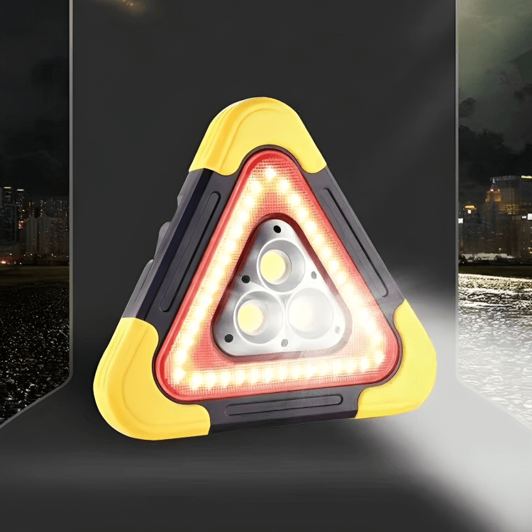 TILLFÄLLIGT 50% RABATT | RoadSafe™ | Solcellsdriven triangulär nödsignallampa - Aurora Stockholm