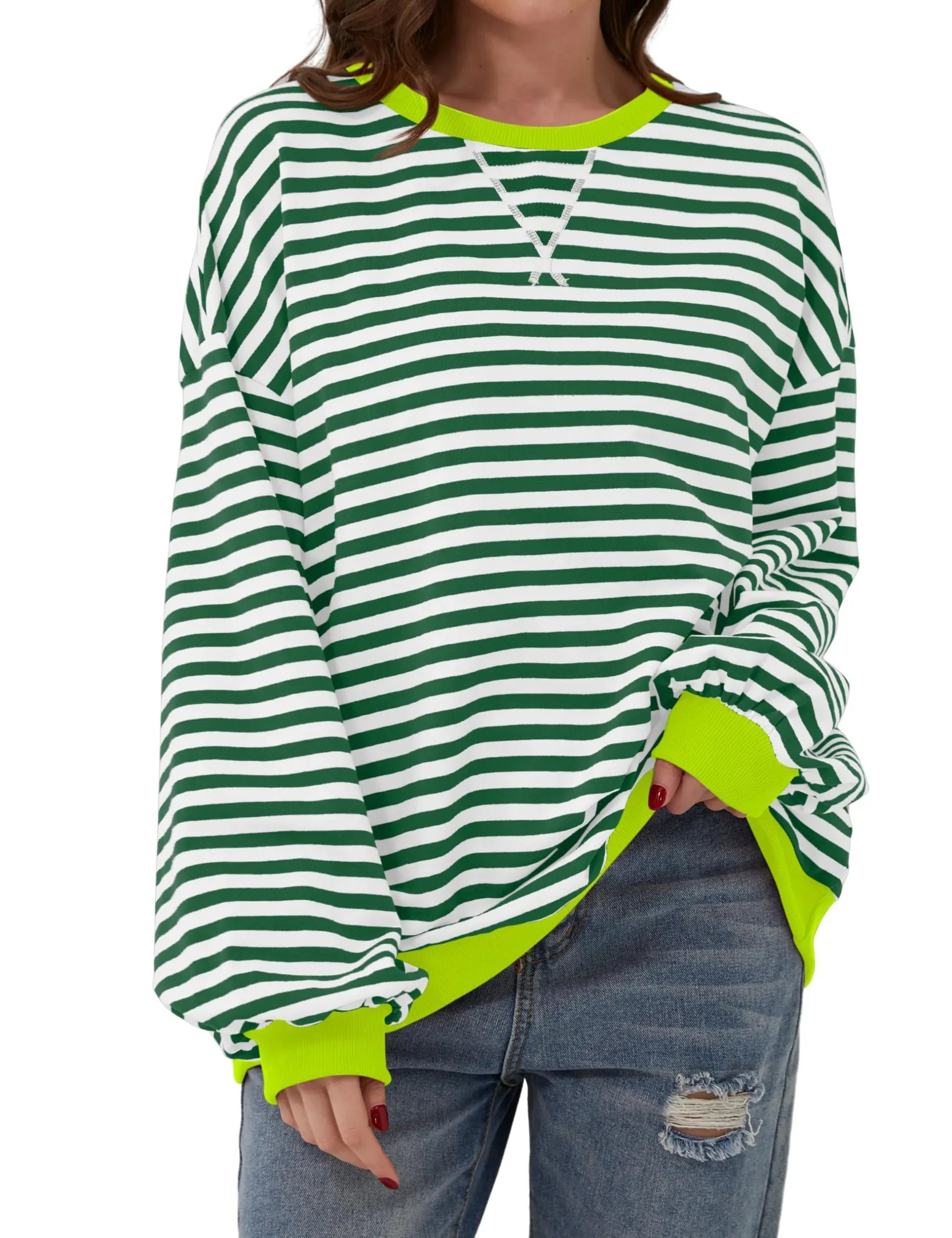 Zinnia™ | Oversize randig tröja