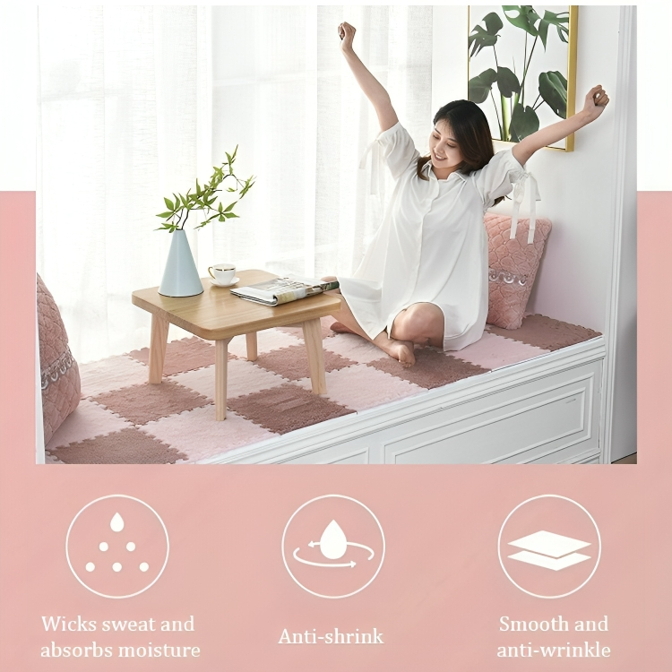 CozyTiles™ | Mjuk, varm pusselmatta i plysch
