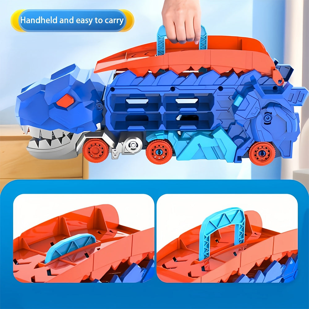 RacerRex™ | Dinosaurietransportbil med hopfällbar rutschkana