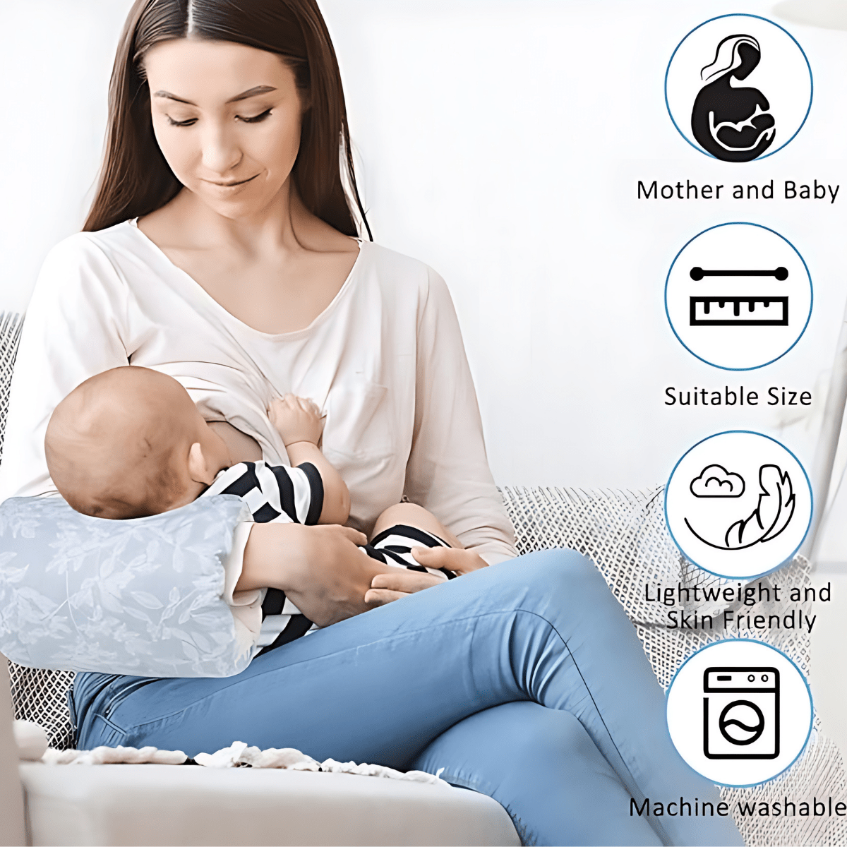 NurturePillow™ | Amningskudde armstöd för spädbarn