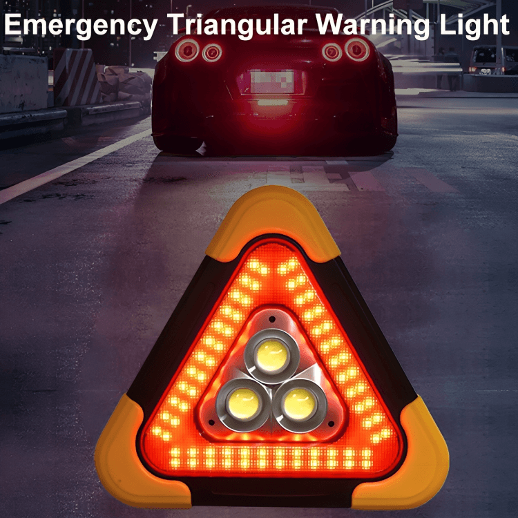 TILLFÄLLIGT 50% RABATT | RoadSafe™ | Solcellsdriven triangulär nödsignallampa - Aurora Stockholm