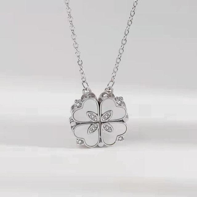 1 + 1 GRATIS | LuckyHeart™ | Magiskt Magnetiskt Klöverhjärthalsband - Aurora Stockholm