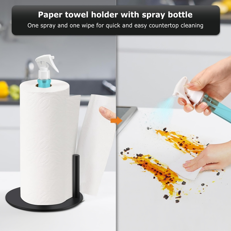 SprayNSwipe™ | Pappershanddukshållare med sprayflaska